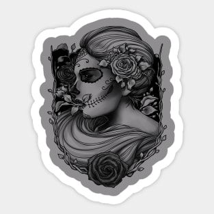 sugar skull tattoo Sticker
